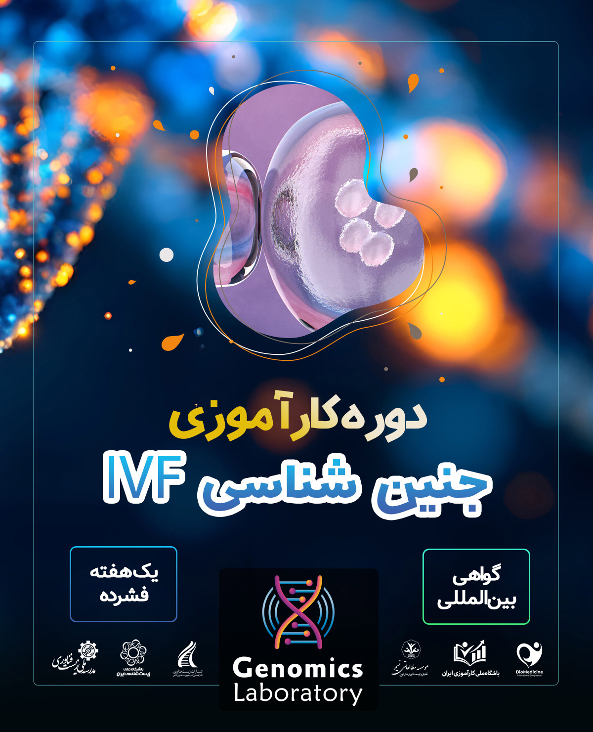 دوره کارآموزی بین المللی جنین شناسی و بیولوژی تولید مثل IVF